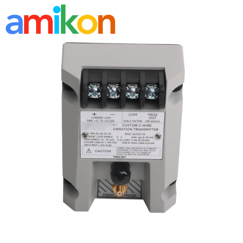24V DC 990-05-XX-03-05 MOD:147202-01 Bently Nevada 20mA 990 Vibration Transmitter