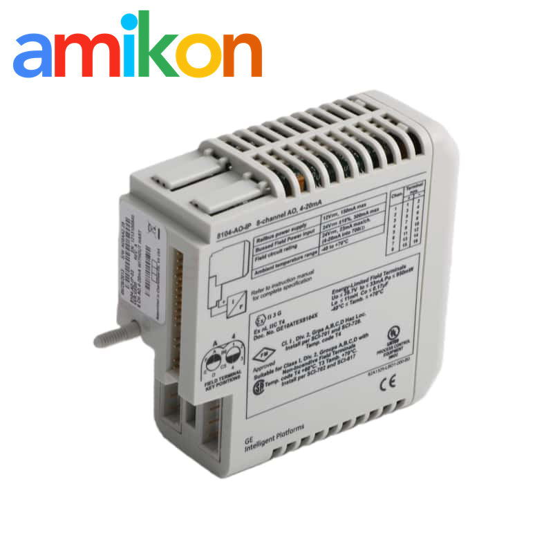 GE 8104-AO-IP 8-channel Analog Output Module with 12-bit Resolution for Industrial Automation