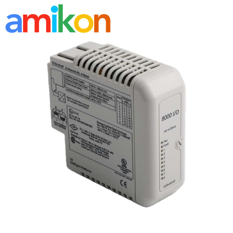 GE 8104-AO-IP 8-channel Analog Output Module with 12-bit Resolution for Industrial Automation