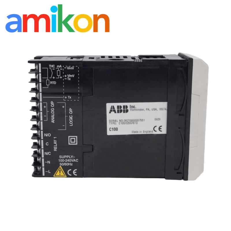 ABB Commander C100/0100/STD Compact 1/8 DIN Universal Process Controller for Single-loop Process Control