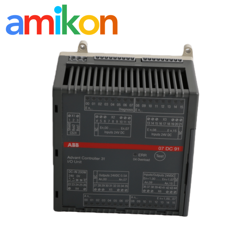 ABB 07DC91 GJR5251400R0202 Advant Controller 31 I/O Unit with 16 Digital Inputs 8 Transistor Outputs