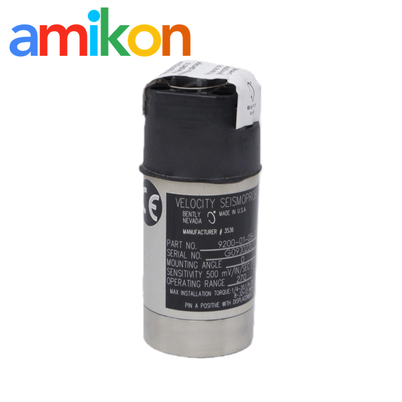 Transduser Kecepatan Seismoprobe Bently Nevada 9200-01-05-10-00 dengan Sudut Pemasangan 0° ±2.5°