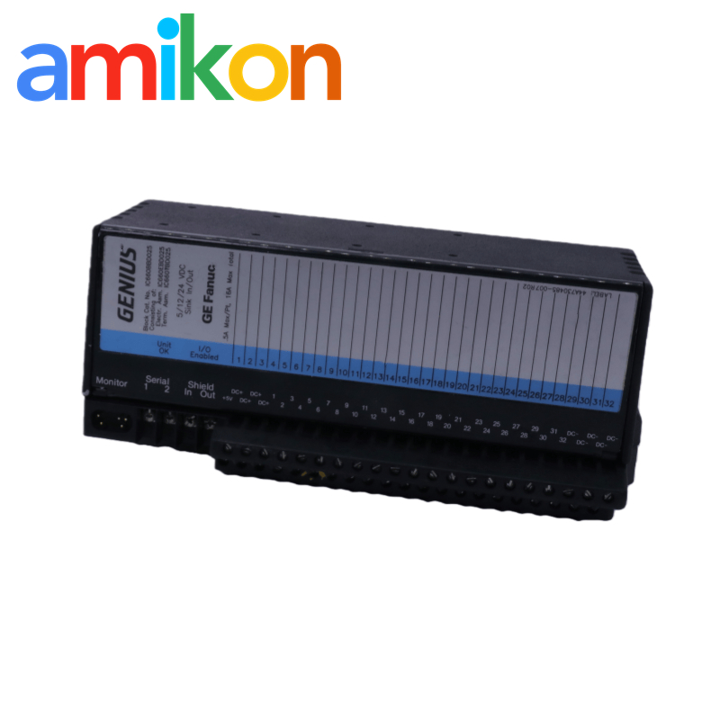 GE IC660BBD025 32 I/O Circuits Genius Block I/O Module with 5/12/24 Volts DC