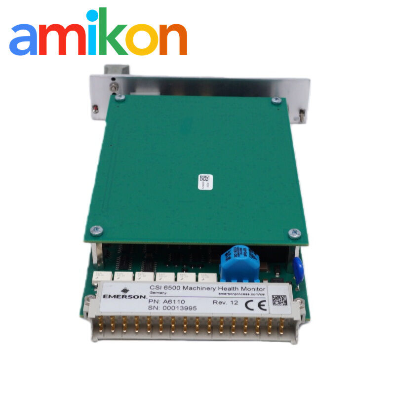 Emerson A6110 API 670 Compliant Hot-Swappable Two-Channel Shaft Relative Vibration Monitor