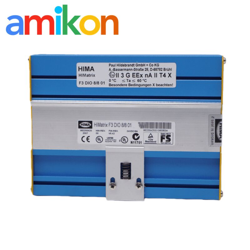 Hima HIMATRIX F3DIO 8/8 01 F3 DIO 8/8 01 Remote I/O module with 8 Digital Inputs 8 Digital Outputs