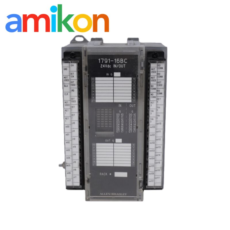 Allen Bradley 1791-16BC Block I/O Module with 16 Inputs 24V DC and Vertical/Horizontal Mounting