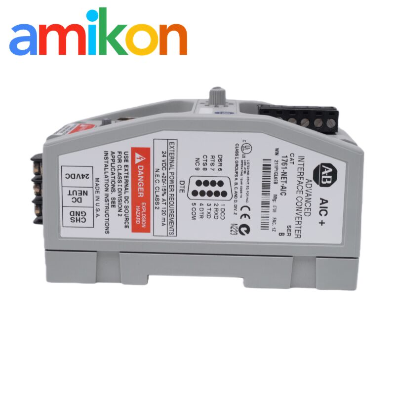 Allen Bradley 1761-NET-AIC AIC+ Advanced Interface Converter with DIN Rail Installation