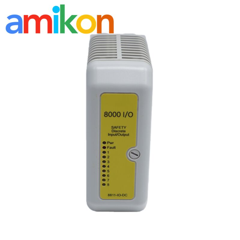 GE 8811-IO-DC-01 Safety Discrete I/O Module with 8-Point Safety I/O, 250 VAC Galvanic Isolation