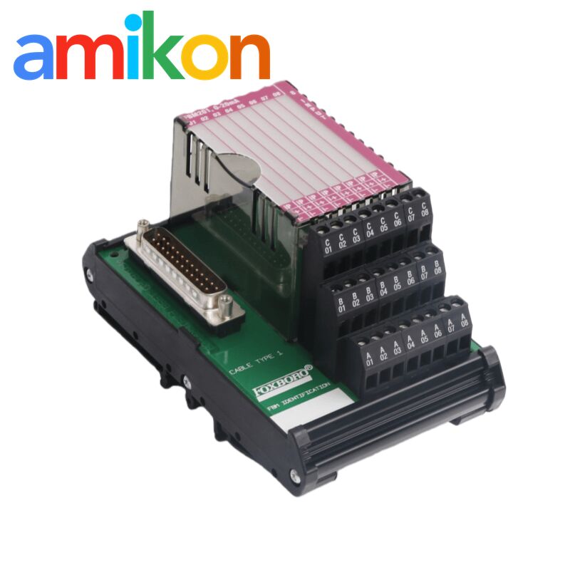 Foxboro FBM201 P0916AA Field Terminal Assembly with DIN Rail Mounting and Polyamide Construction