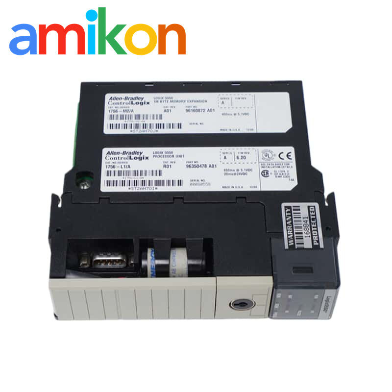 Allen Bradley 1756-L1M2 Controller Processor with 1 MB Expansion Memory 30 Volts Continuous Isolation and 120 Milliamps Backplane Current