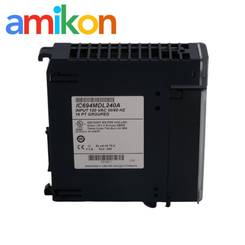 GE IC694MDL240 Discrete Input Module with 16 Discrete Points 120V AC Input for PACSystems RX3i