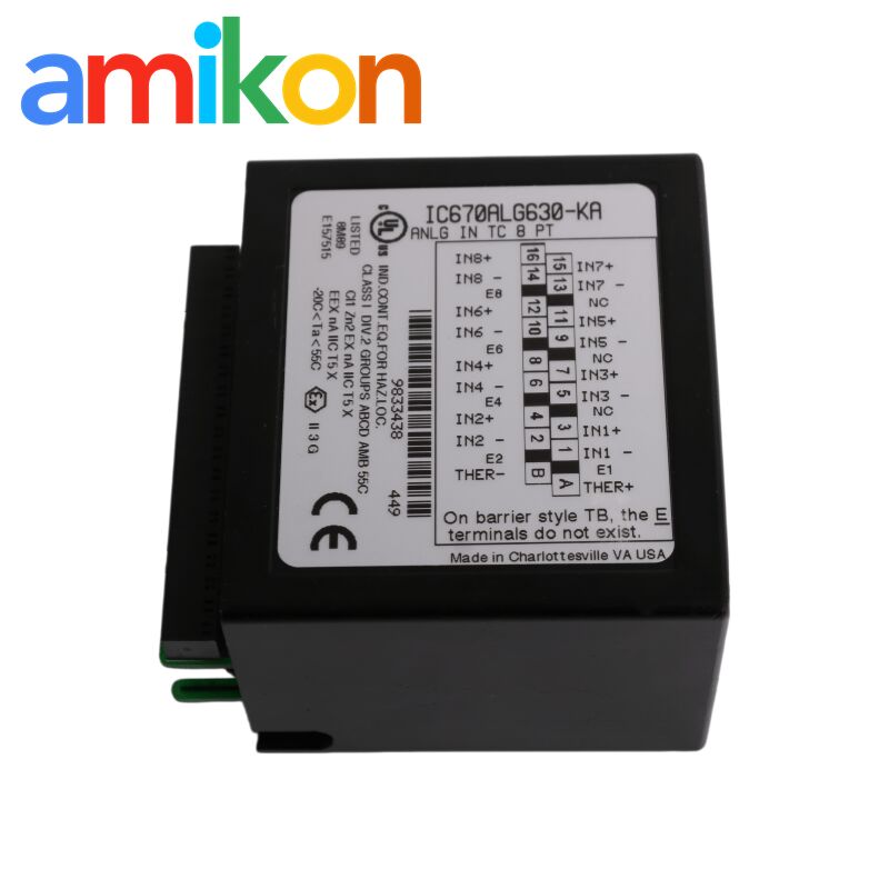 GE IC670ALG630 Thermocouple Input Module with 8 Channels and Multiple Thermocouple Types