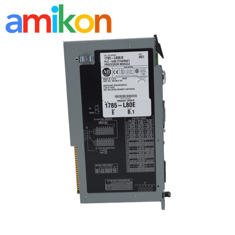 Allen Bradley 1785-L80E/E CPU Processor Module with 48 Kilowords Memory 93 I/O Racks