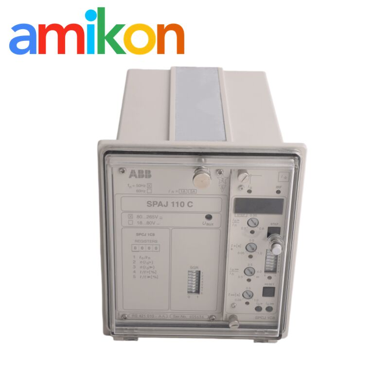 ABB SPAJ110 C-AA Panel-mounted Earth-fault Relay with 48–250 V AC/DC