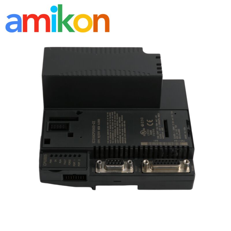 GE IC200CPU005 CPU Module with 0.8 ms/K Boolean Execution Speed, 4096 Expanded I/O Points