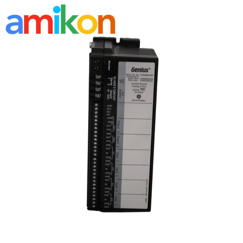 GE IC660BBA024P1 Current Source I/O Block with 24/48 VDC Power 16 Independent Points