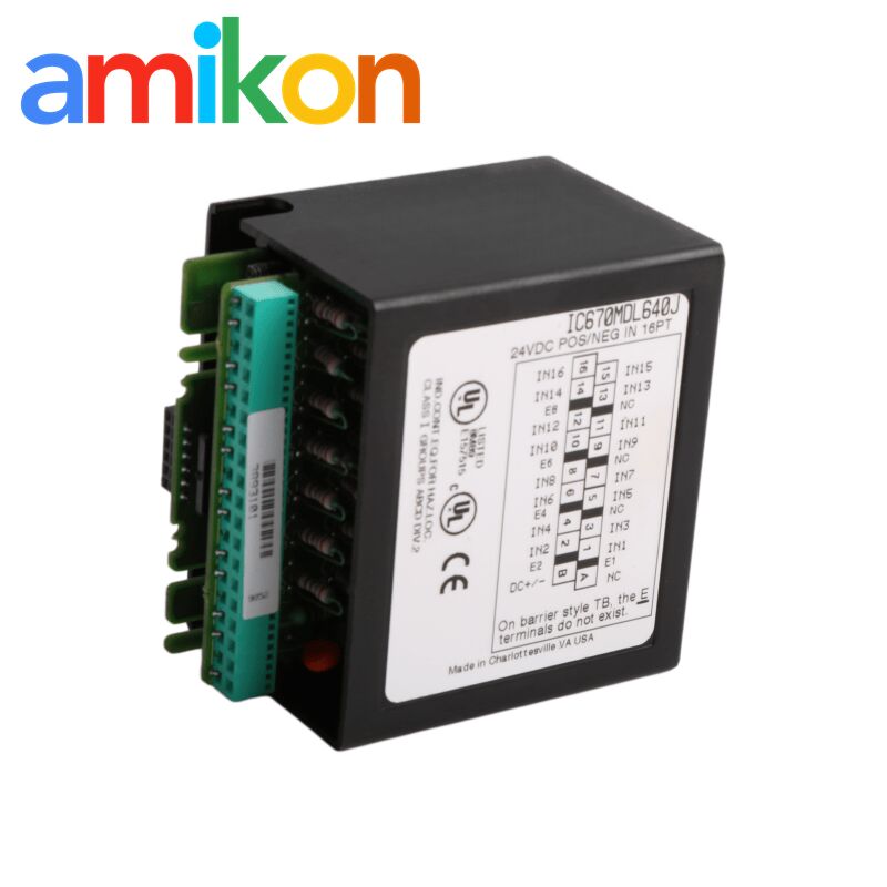 GE IC670MDL640 Discrete Input Module with 24 Volts DC 16 Channels and Positive/Negative Logic