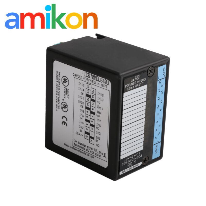 GE IC670MDL640 Discrete Input Module with 24 Volts DC 16 Channels and Positive/Negative Logic
