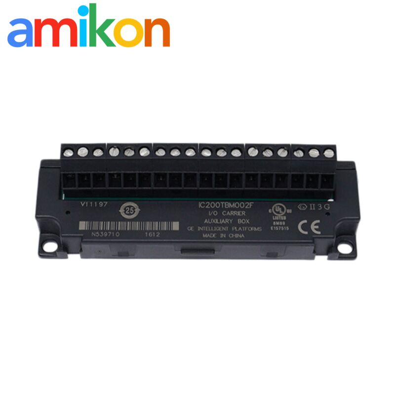 GE IC200TBM002 I/O Terminal Strip with Internally-Bussed Terminals, and Panel-Mount Holes