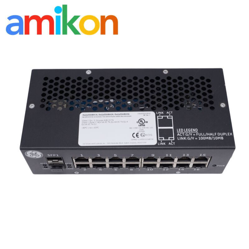 GE IS420ESWBH3A Ethernet Switch with 24 V dc nominal power for Mark VIe Controller