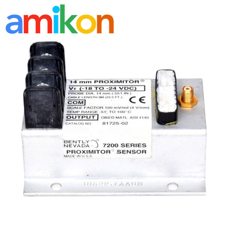 Bently Nevada 81725-02 14mm Proximitor Sensor with API 670 Compliance Eddy Current Technology and High-Precision Signal Conditioning