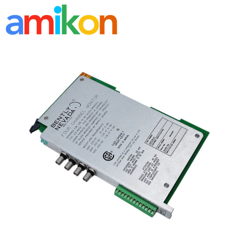 Bently Nevada 2201/03-01 Four-Channel Monitor Module for Continuous Vibration Monitoring with PLC-5 System Integration and Dual-Level Protection