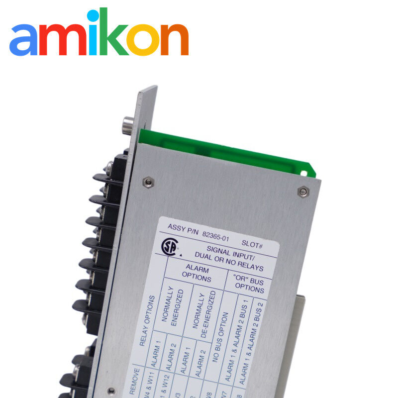 Bently Nevada 82365-01 Alarm Relay Module with Emergency Shutdown Linkage and Data Logging for Legacy 3300 Systems