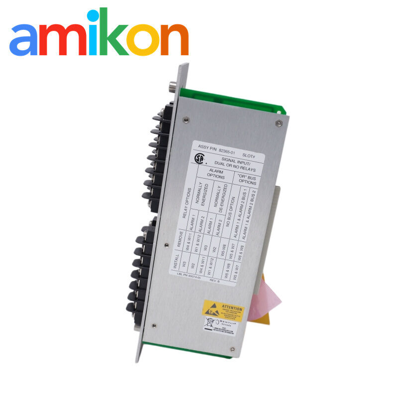 Bently Nevada 82365-01 Alarm Relay Module with Emergency Shutdown Linkage and Data Logging for Legacy 3300 Systems