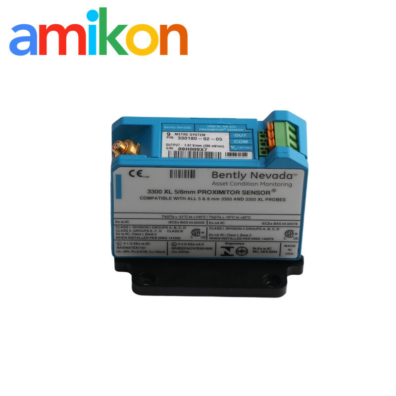 330180-92-05 Bently Nevada 3300 XL Proximitor Sensor with 9.0 Meters System Length CSA ATEX IECEx Approvals and SpringLoc Terminals