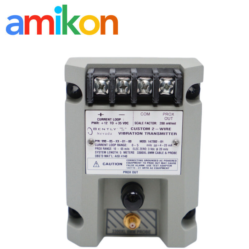 990-05-XX-01-00 MOD:147202-01 Bently Nevada Vibration Transmitter for Rotating Machinery Shaft Monitoring