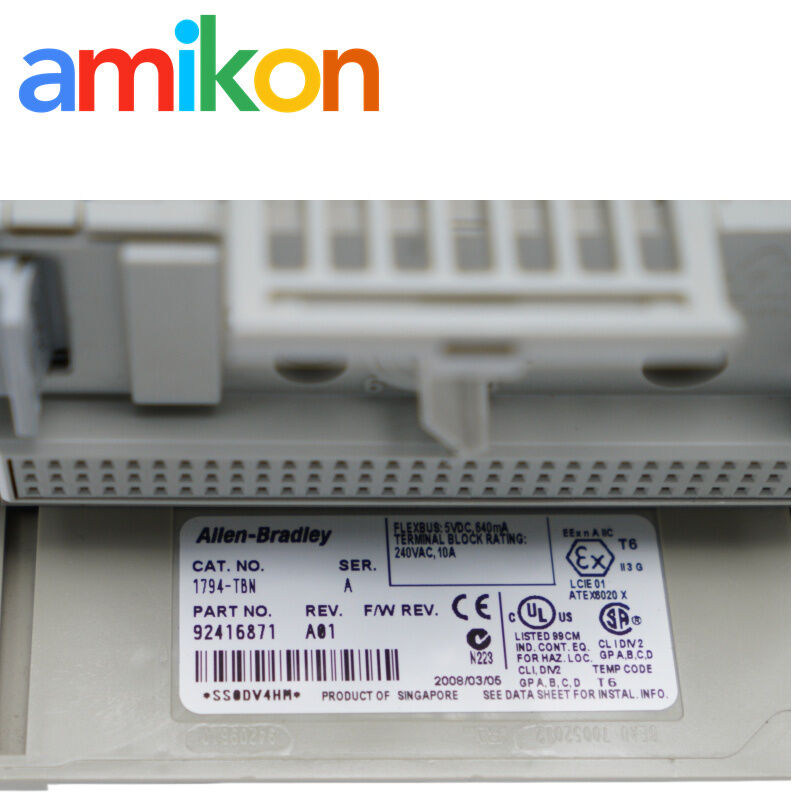 1794-TBN Heavy Duty NEMA Barrier Strip Terminal Base for High Voltage Industrial FLEX I/O Systems