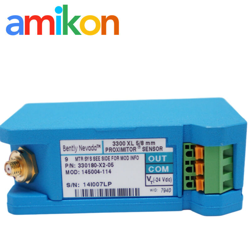 330180-X2-05 (MOD 145004-114) Bently Nevada 3300 XL Proximitor Sensor for Turbine Shaft Vibration Monitoring