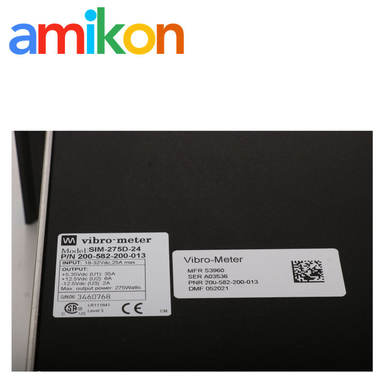 VIBRO METER VM600 RPS6U SIM-275D-24 200-582-200-013 Rack Power Supply