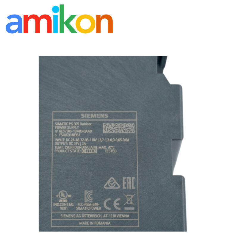 Siemens 6ES7305-1BA80-0AA0 SIMATIC S7-300 PS 305 24 V DC Power Supply